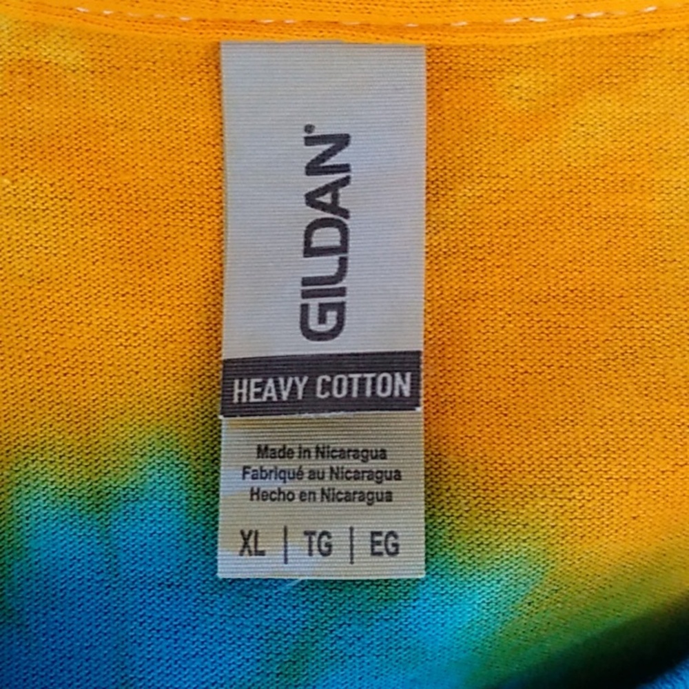 New Gildan Multicolor Tie-Dye T-Shirt - Picture 6 of 6